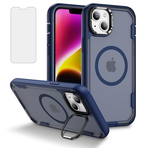 Coque iPhone 14/13 Asuwish antichoc bleue avec grip antidérapant 6.1