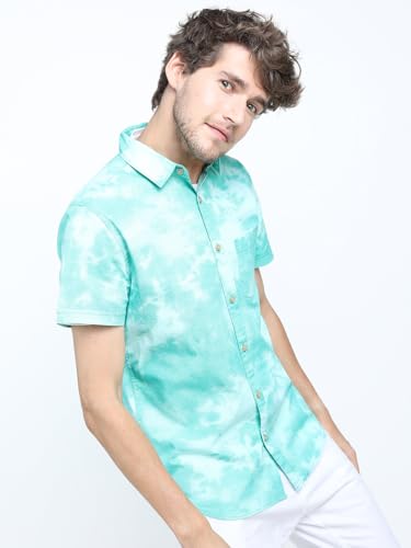 Image of Highlander Men's Slim Fit Shirts | Printed | Half Sleeves | Spread Collar | Casual Shirts | Stylish Shirt