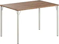 Mesa de Jantar Retangular 1,2m 1586 Carraro (Freijó com Prata)