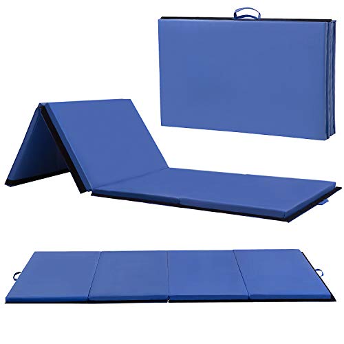 BestMassage Gymnastics Mat 4x10x2 Gym Mat Tumbling Mat 4 Foldding Mat Tumbling Mat