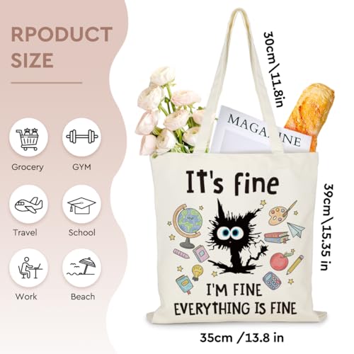 Bolsa Tote de Lona Divertida para Mujer miniatura 4