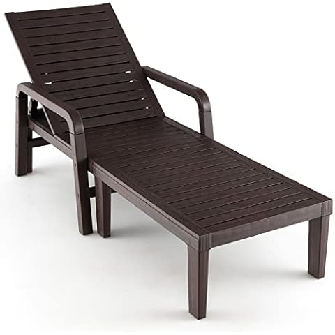 COSTWAY Adjustable Outdoor Chaise Lounge Chair Cover