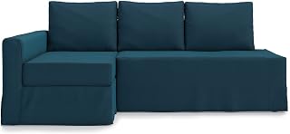 Easy Fit Friheten Couch Cover Replacement for IKEA Friheten Sleeper Sofa Cover, Friheten Sofa Cover, Friheten Cover Only (Chaise on Left-Dark Ocean)