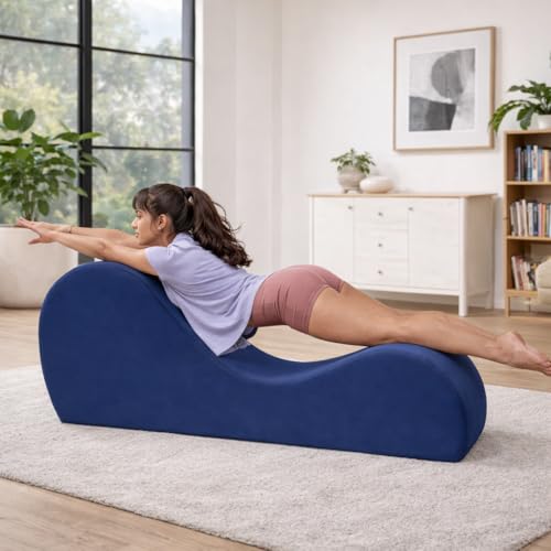 Image of INNOWIN 245 Position Sofa | Chaise Lounge Chair | Yoga Chaise Lounger with Cushion for Living Room and Bedroom, Tantric Pose Lounger (Blue)