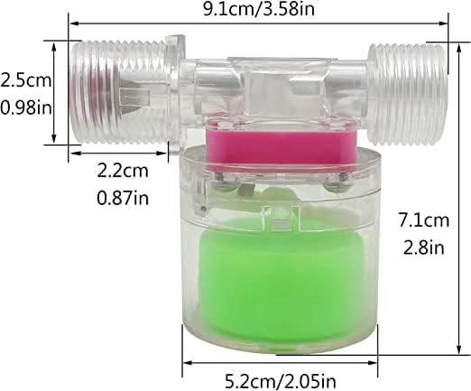 Image of THG Transparent Automatic Water Level Control Valve | Overflow Protection | High Flow Float Valve | Durable & Easy Installation | Water Tank Level Controller for Home (3 /4 Inch Horizontal)