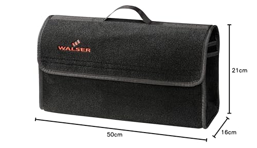 Walser Auto Organizer Toolbag Größe L, Kofferraum Organizer, Gadget, Aufbewahrungsbox, Tasche, Zubehör 50x16x21 cm Schwarz