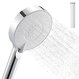 💧 Alta Calidad: La ducha de mano está hecha de plástico ABS de alta calidad, sin plomo, duradera, ecológica, saludable y garantiza su ligereza. La superficie del cabezal de ducha es cromada, lisa, brillante, resistente a altas temperaturas y a la corrosión, para garantizar una larga vida útil y una fácil limpieza.