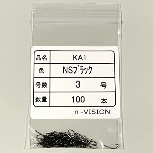 n-VISION 管付秋田キツネ針 KA1 100本入り (3号-#12相当)