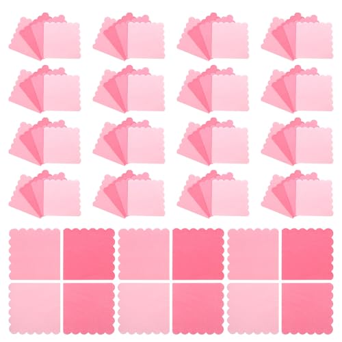 Servilletas de papel decorativas Tofficu con diseño elegante festoneado para mesas de cóctel