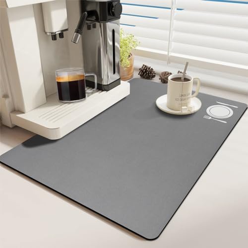 Dish Drying Mat for Kitchen Ultra Absorbent Dishes Drainer with Non