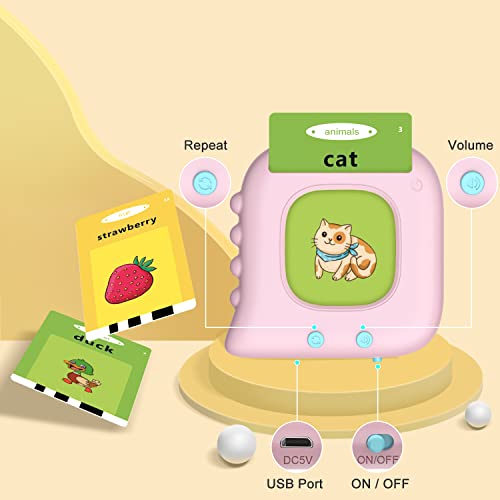 Nibour Sensory Toys For Toddler Age 2 3 4 5 Girls Toys, Montessori Talking Flash Cards Educational Learning Toys, Autism Toys, Speech Therapy Toys, 224 Sight Words, Gifts For Kids #TOP4