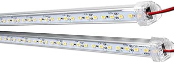 2pcs Dc 12v 50cm Rigid Led Strip Light Aluminum Shell White Waterproof Ip65 36 SMD 5630 6000k Home Interior Lighting