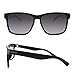 ANDOILT Polarized Sunglasses for Men Women Trendy Vintage Retro Fashion Square Sun Glasses Black Frame Gray Lens