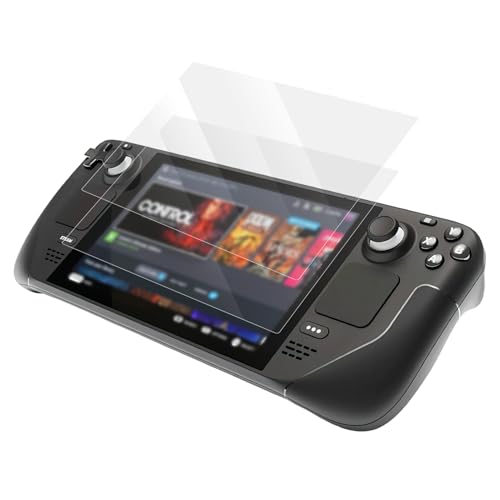 Lytari Screen Protector for Steam Deck 2PCS 9H Hardness Tempered Glass Easy Installation Anti-Scratch High Definition for Valve Steam Deck 2023 2021 Version 7 Inch