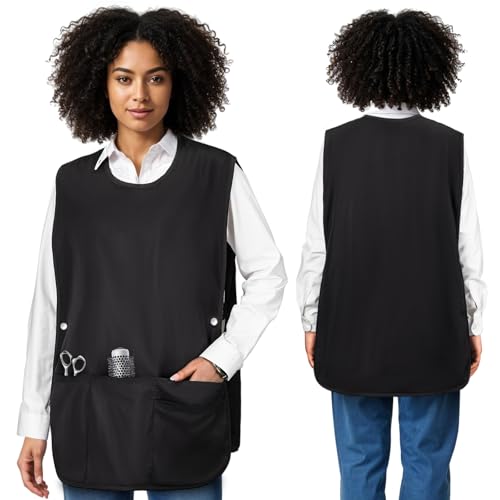 Barber Vest, Sleeveless Hairdresser Smock, Stain & Hair Resistant Salon Fits, Unisex Cobbler Apron...