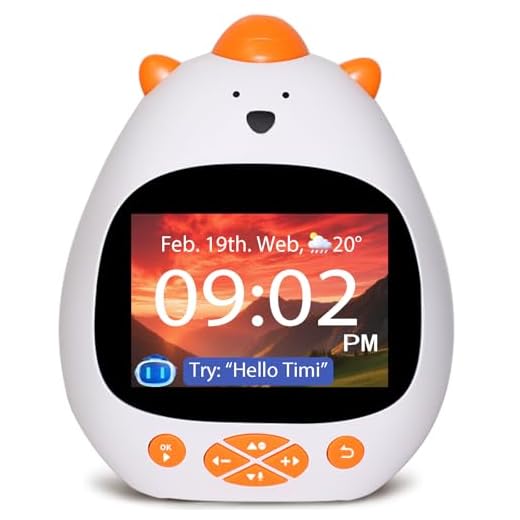 AI Voice-Controlled Smart Kids Alarm Clock, Sleep Trainer, ok to Wake Clock, Kids Clocks for Kids bedrooms, White Noise Sound Machine Timer Cool Stuff Robot Toys for Boys and Girls