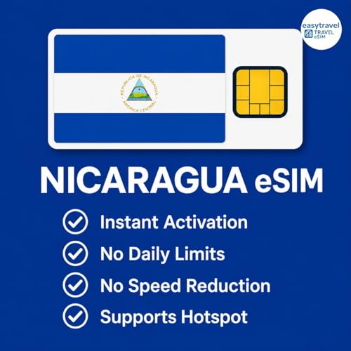 eSIM Nicaragua 20 Go internet pour rester connecté en voyage pendant 30 jours