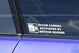 4 X in Car Camera Recording Security Warning Stickers