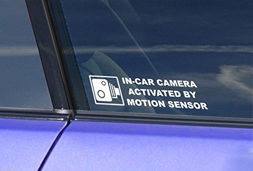 5 x In Car Camera Recording Security Warning Stickers