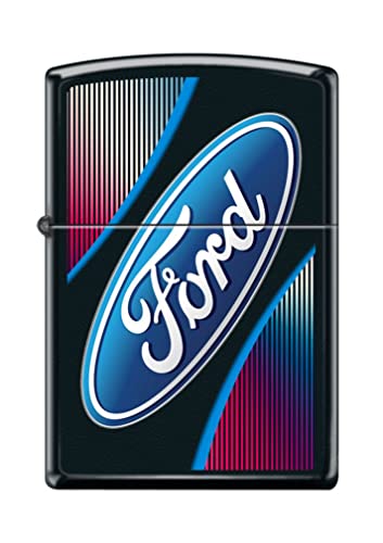 Encendedor Zippo Ford Oval Negro Mate Cortaviento