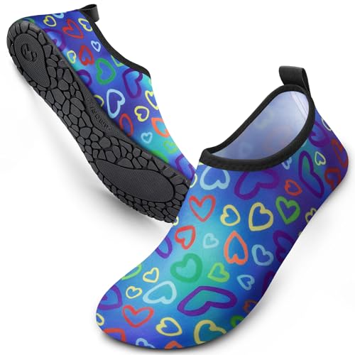 Image of SIMARI Water Shoes for Women Men Swim Aqua Socks Beach Pool Essentials Barefoot Surf River Boat Kayak Sea Yoga Sand Exercise Sport Accessories Breathable Quick-Dry Adult Youth Kid Size SWS001