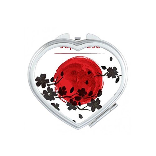Miroir de poche sakura japonais format compact pour retouches maquillage