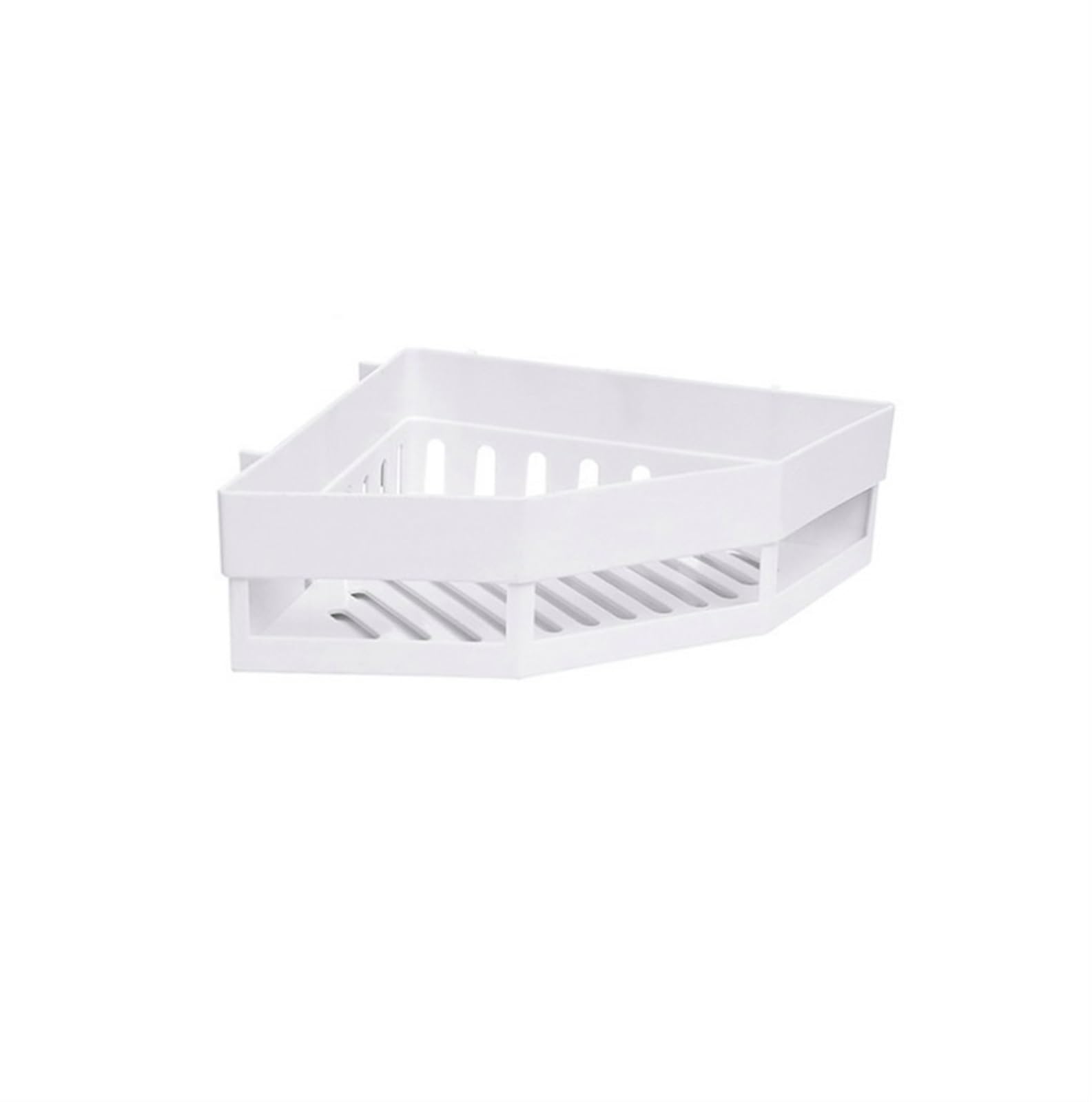 DHYUACN Shower Caddy Bathroom Shelf Kitchen Storage Organizer Aluminum Shampoo Rack Shower Accessories No Drill Makeup(White)