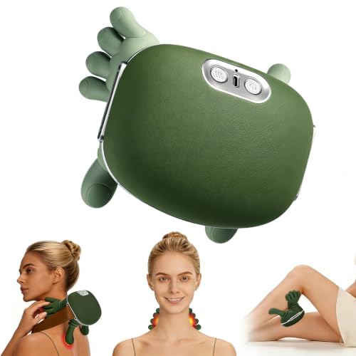 4D Bionic Neck and Shoulder Massager with Heat Wireless Shiatsu Deep Tissue Kneading with Real Human Fingers Massage Travel Massager for Muscle Tension Pain Relief Gifts for Men Women Car Office