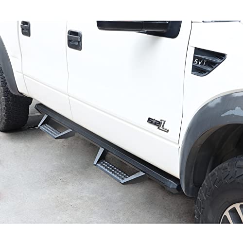 Smanow BCKA20165-C Running Boards Side Steps Compatible With 2009-2018 Dodge Ram 1500 Quad Cab & 2010-2024 Ram 2500 3500 Quab Cab (Incl.2019-2024 Classic). 73 Inch Dual-Stage Textured Black Powder Step Bars. thumb #1