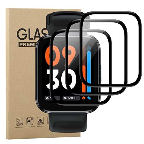 GEJEFA Protector De Pantalla para Realme Watch 3, [3 Unidades][Cobertura Completa] 9H Dureza De Alta Definición Protector para Realme Watch 3 Cover