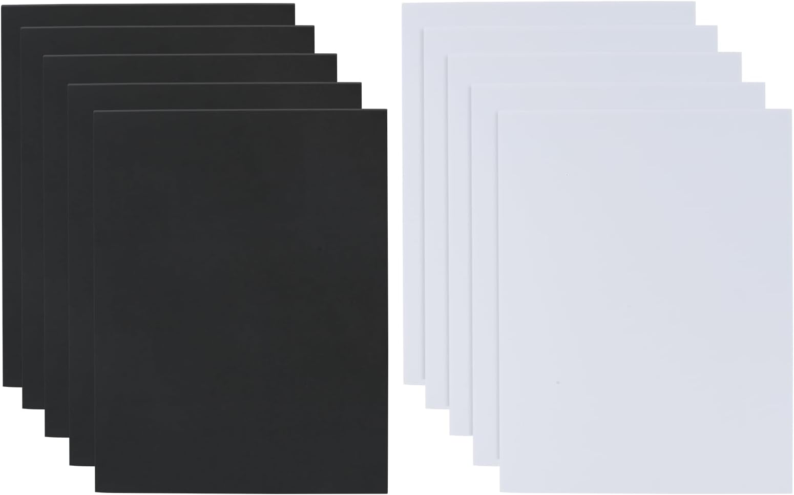 VADUDA 10Pcs Black White Foam Board A4 EVA Craft Foam Sheets 300x230x6mm Thick Polystyrene Foam Sheet for Cosplay Model Making Mounting Photos Presentations Paper Scrapbooking DIY Crafts