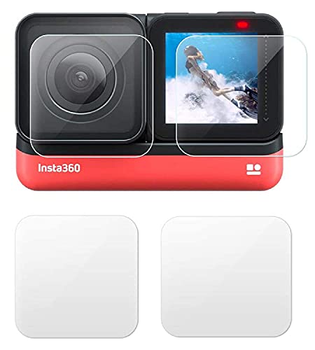 Image of M.G.R.J Tempered Glass Screen Protector for Insta360 ONE R /ONE RS (4 P'cs Set)