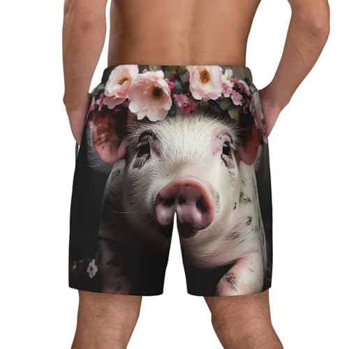 Men's Swim Trunks Quick Dry Board Shorts Smiling Beach Shorts with Pocket Bathing Suits for Men3