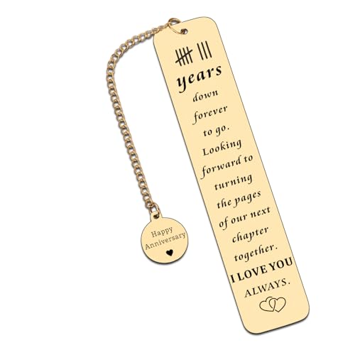 Bronze Gifts for 8th Anniversary, 8 Year Bronze Anniversary Giifts for Men Women, 8th Anniversarys Gift for Her Him, 8 Year Wedding Anniversarys Bookmark for Couple Wife, Christmas Birthday Gift