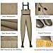 KPHYMOD Chest Waders for Men Women, Fishing and Hunting Hip Waders with Adjustable Suspenders and Belt(Gray,11)