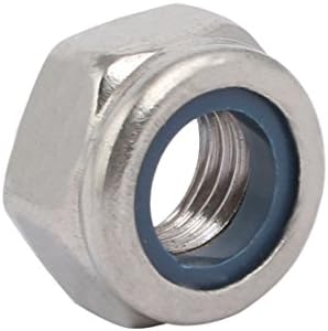 sourcingmap 12pcs M10 x 1.25mm Pitch Metric Fine Thread 304 Stainless Steel Hex Lock Nuts