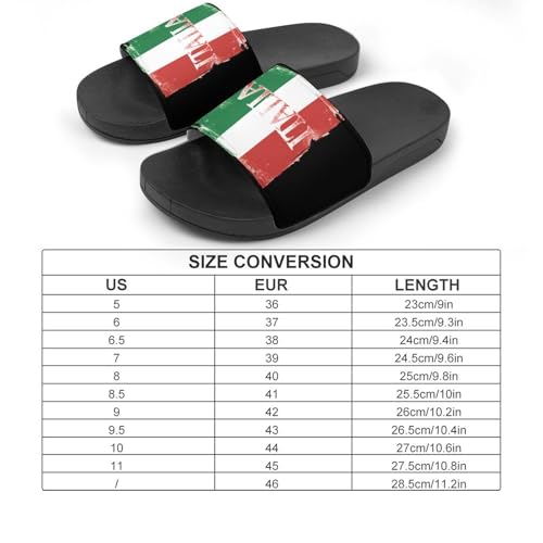 Italia National Pridees Unisex Shower Shoes House Slippers Non-Slip Indoor Bathroom Shoes for Pool Beach 43 (265mm)2