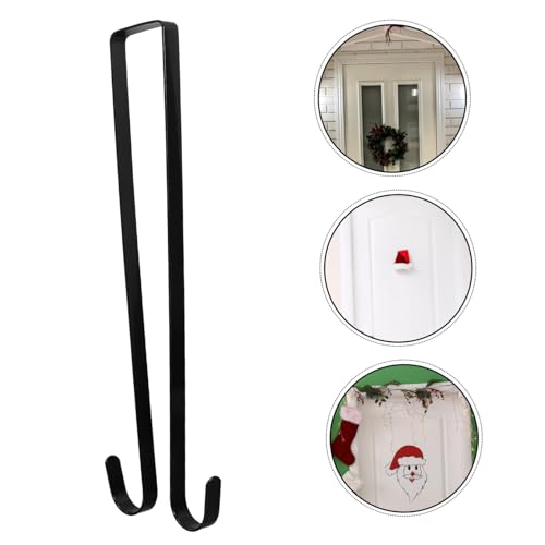 4 Colgadores de guirnalda para puerta navideña en metal resistente para exterior 6