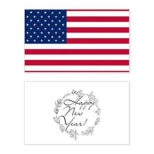 Tarjeta conmemorativa de Año Nuevo coleccionable de la bandera nacional de Estados Unidos