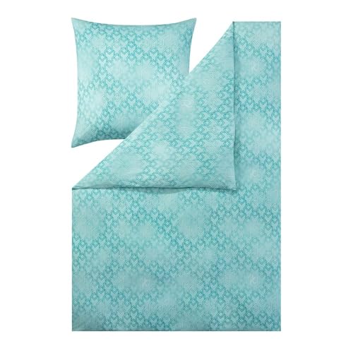 ESTELLA Bettwäsche Tira Mint Mako-Interlock-Jersey 1 x 80x80 + 1 x 135x200...