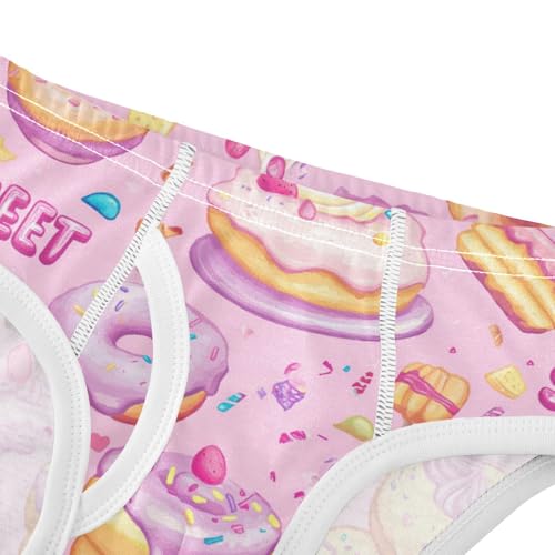 Wusikd Cakes Doughnuts Boys' Underwear Cotton Sweets Boys Briefs Soft Toddler Underwear 2T4
