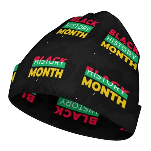 Happy Black History Month 2022 Kids Beanie Hat for for Girls Boys Children Cap Winter Knitted Chemo Cancer Headwear Accessories Gifts Decoration