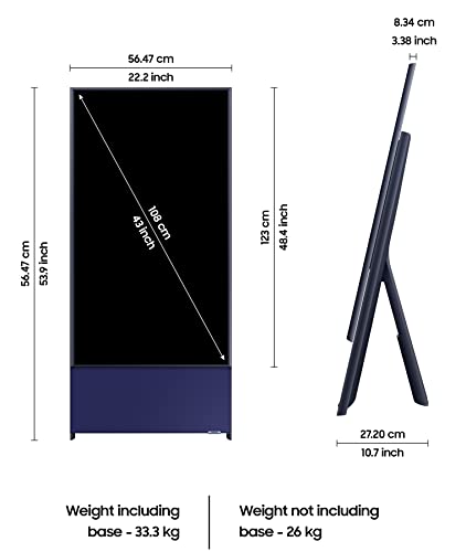 Image of Samsung 108 cm (43 Inches) The Sero Series 4K Ultra HD QLED Smart TV QA43LS05TAKXXL (Navy Blue)