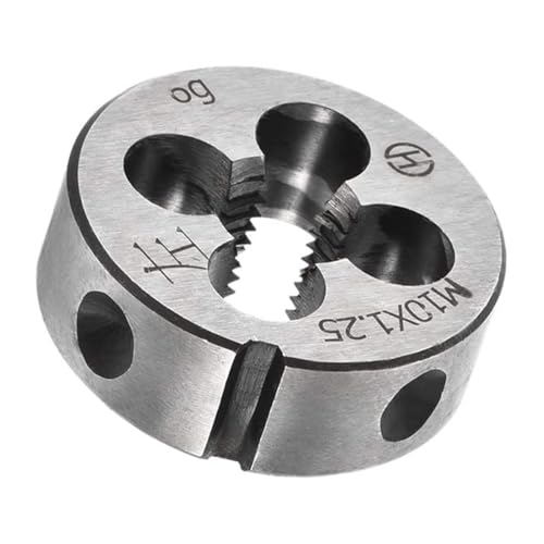 Image of TA-VIGOR 1pc M10 x 1.25 Metric Adjustable Threading Die, Alloy Tool Steel Left Hand Round Die for Processing, Correcting or Cleaning External Threads (Metal, Plastic)