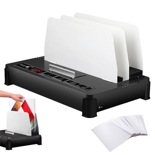Encuadernadora térmica, carpeta eléctrica de 55 mm para A4/A5/carta, capacidad de 550 hojas, panel táctil digital, incluye 50 cubiertas de encuadernación