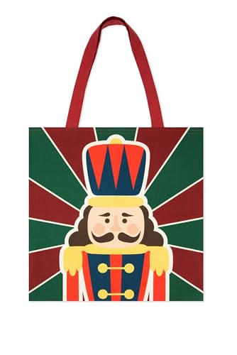 Sac shopper vintage Christmas résistant grand cabas coton facile à laver