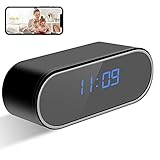 HSKAH Clock Camera 1080P WiFi, Wireless Security Nanny Cam for Home/Baby/Pet, Motion Activated Hidden Camera Live Feed& Video Recording
