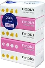 Napier Tissue Soft Pack, 400 Sheets (200 Pairs) x 5 Packs, Economical Use, Large Capacity