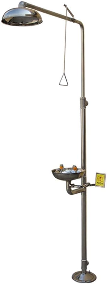 Emergency Eye Wash Station, Vertical Shower Eyewash, Easy to Use, Safety Shower System, for Factory, Laboratory