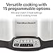 Hamilton Beach 4 Quart Programmable Slow Cooker with Flexible Easy Programming, 5 Cooking Times, Dishwasher-Safe Crock & Lid, Silver (33443)